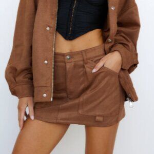 Lioness Miami Vice Mini Skirt Sepia Brown